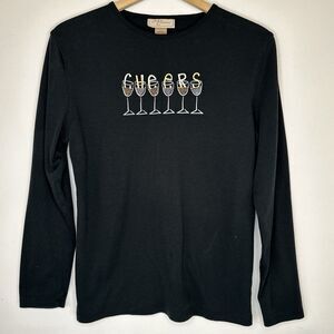 Women's Cheers from ￼‎ Embellishments Cocktail Champagne Glasses T-Shirt Large